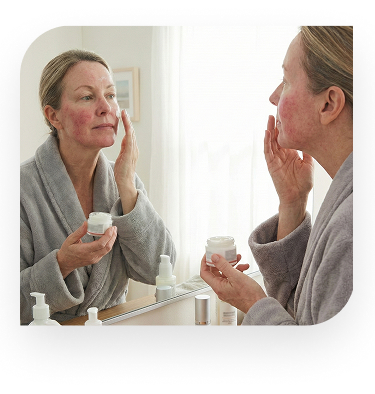 lady-treating-rosacea